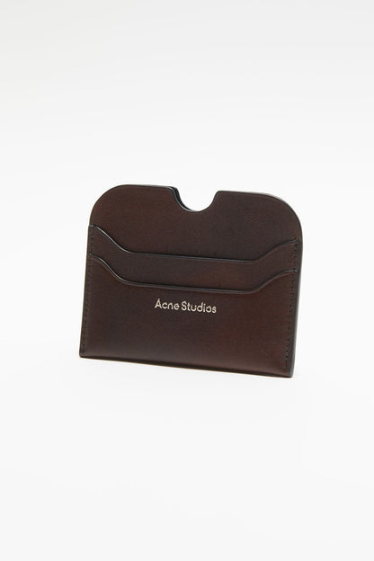 Acne Studios Leather card holder - Dark brown