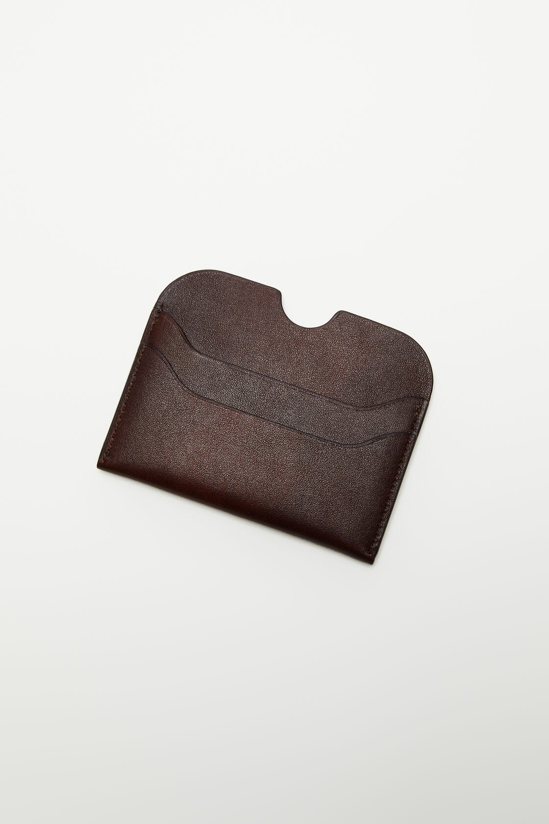 Acne Studios Leather card holder - Dark brown