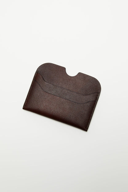 Acne Studios Leather card holder - Dark brown