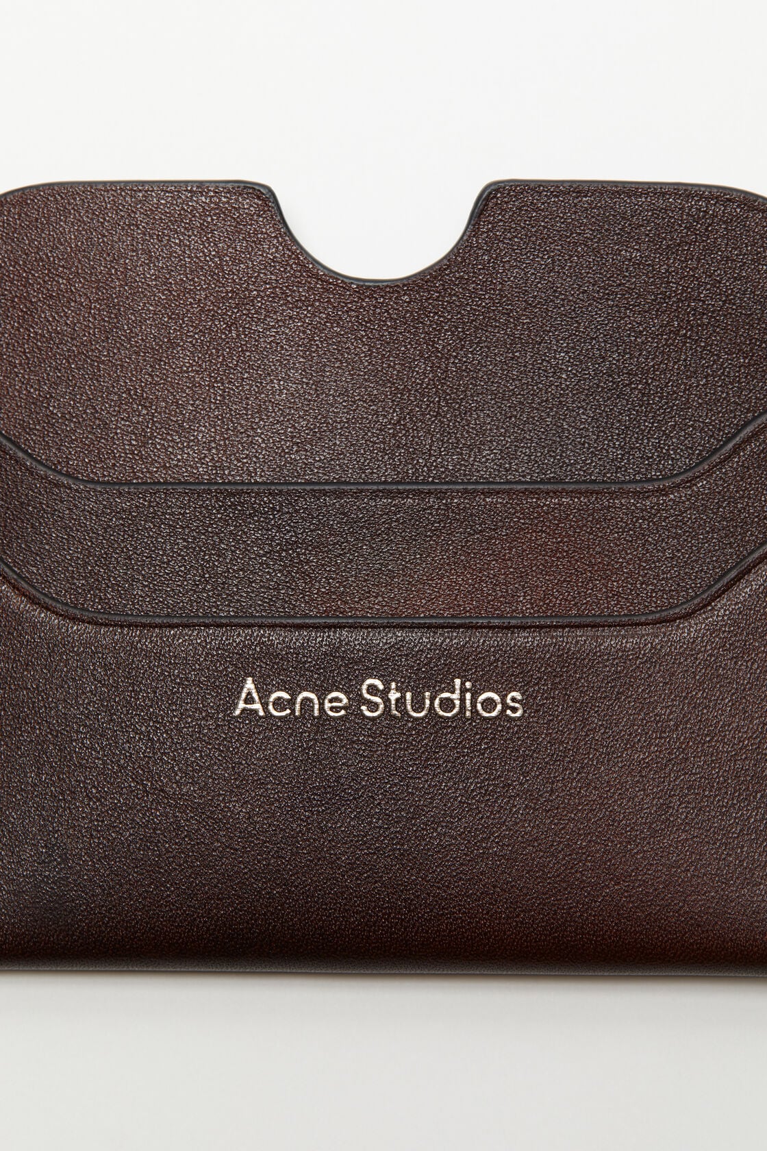 Acne Studios Leather card holder - Dark brown