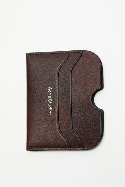 Acne Studios Leather card holder - Dark brown