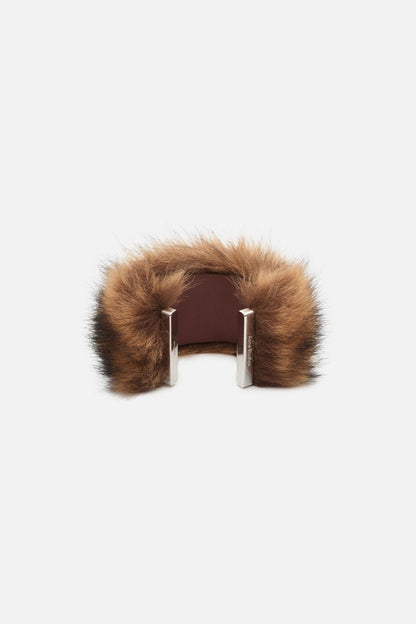 Acne Studios Furry bracelet - Silver/Brown