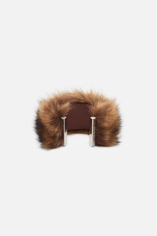 Acne Studios Furry bracelet - Silver/Brown