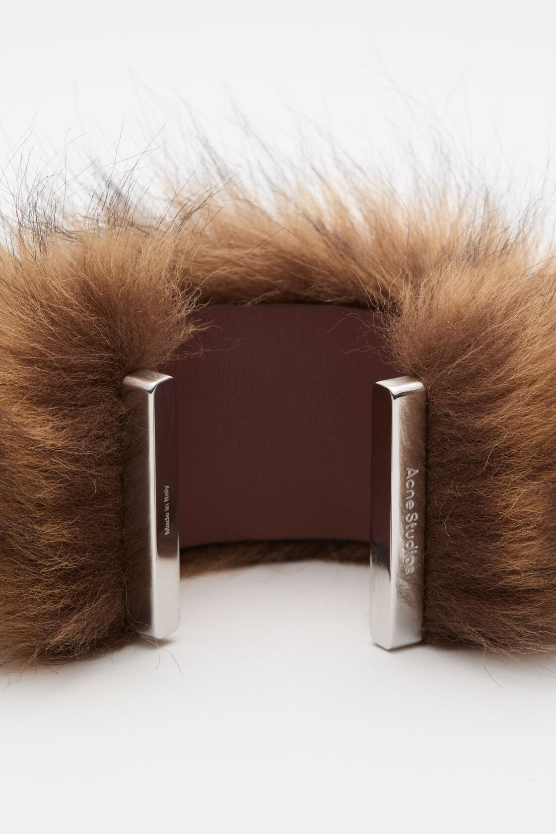 Acne Studios Furry bracelet - Silver/Brown