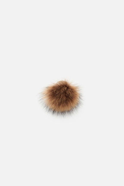 Acne Studios Fur-covered ring - Silver/Brown