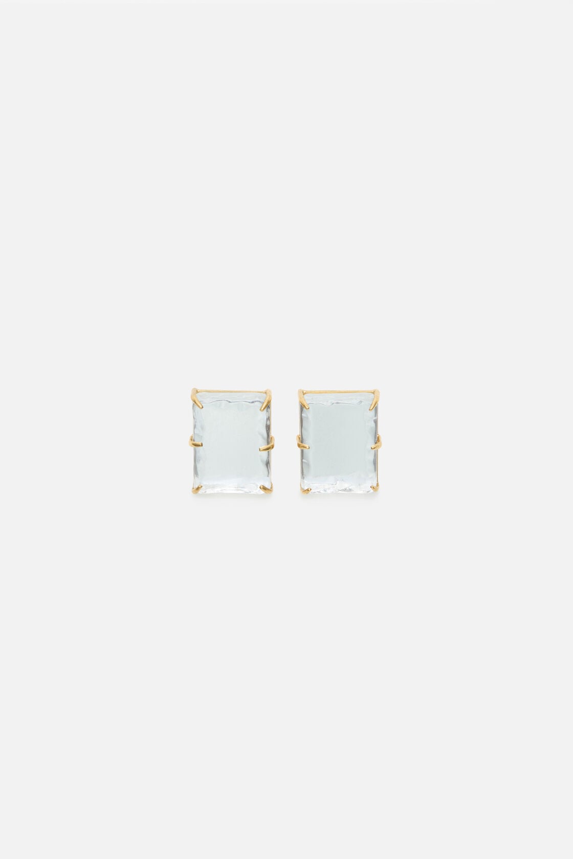 Acne Studios Mirror earrings - Semi matt gold/transparent