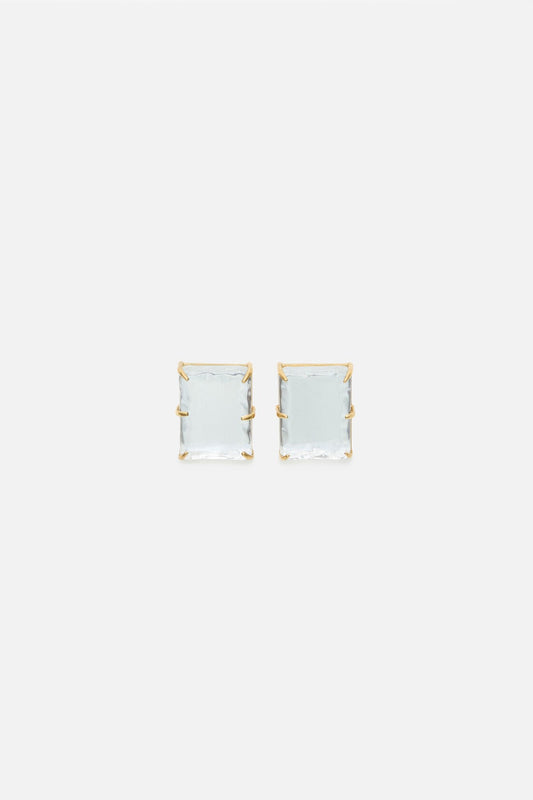 Acne Studios Mirror earrings - Semi matt gold/transparent