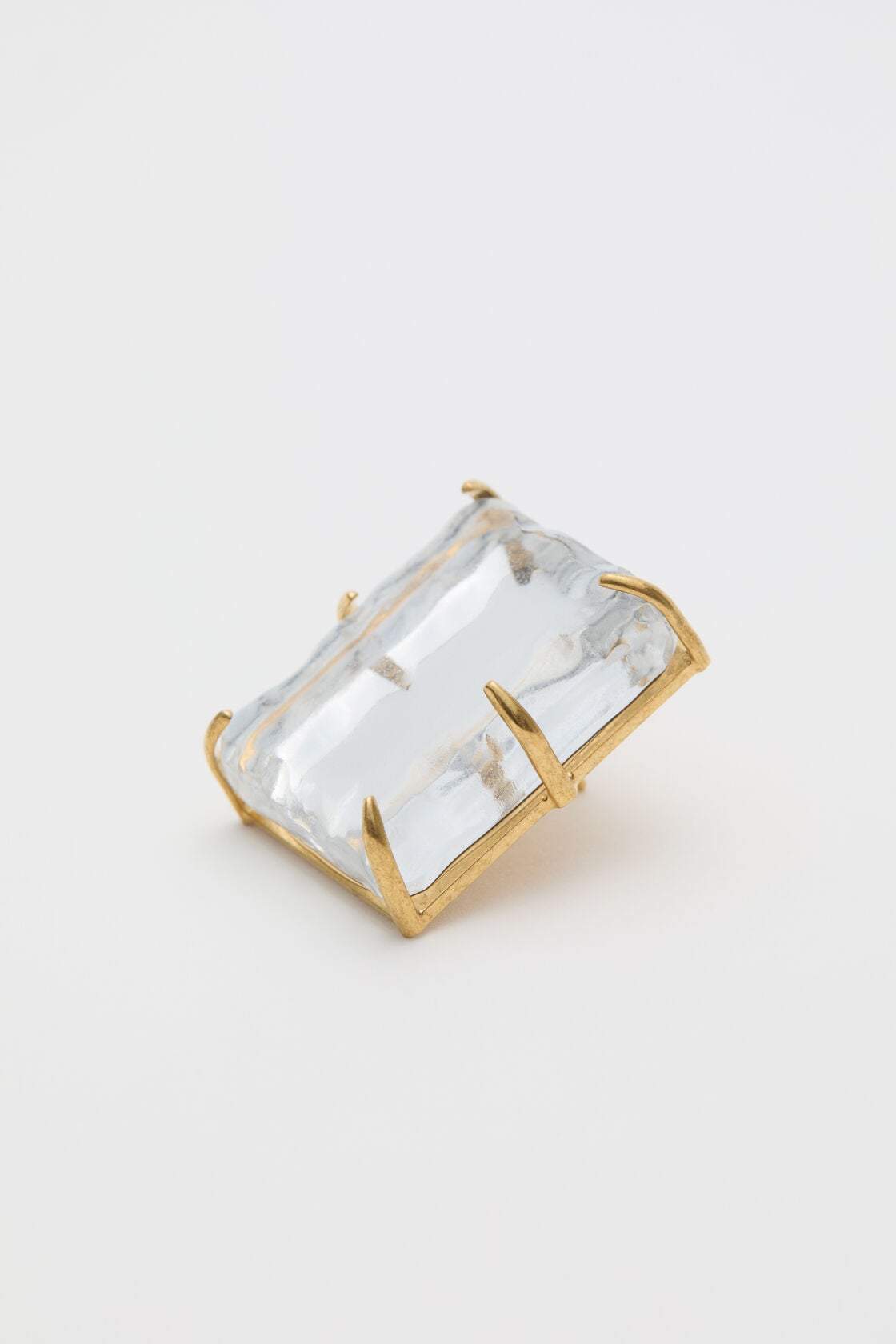 Acne Studios Mirror earrings - Semi matt gold/transparent