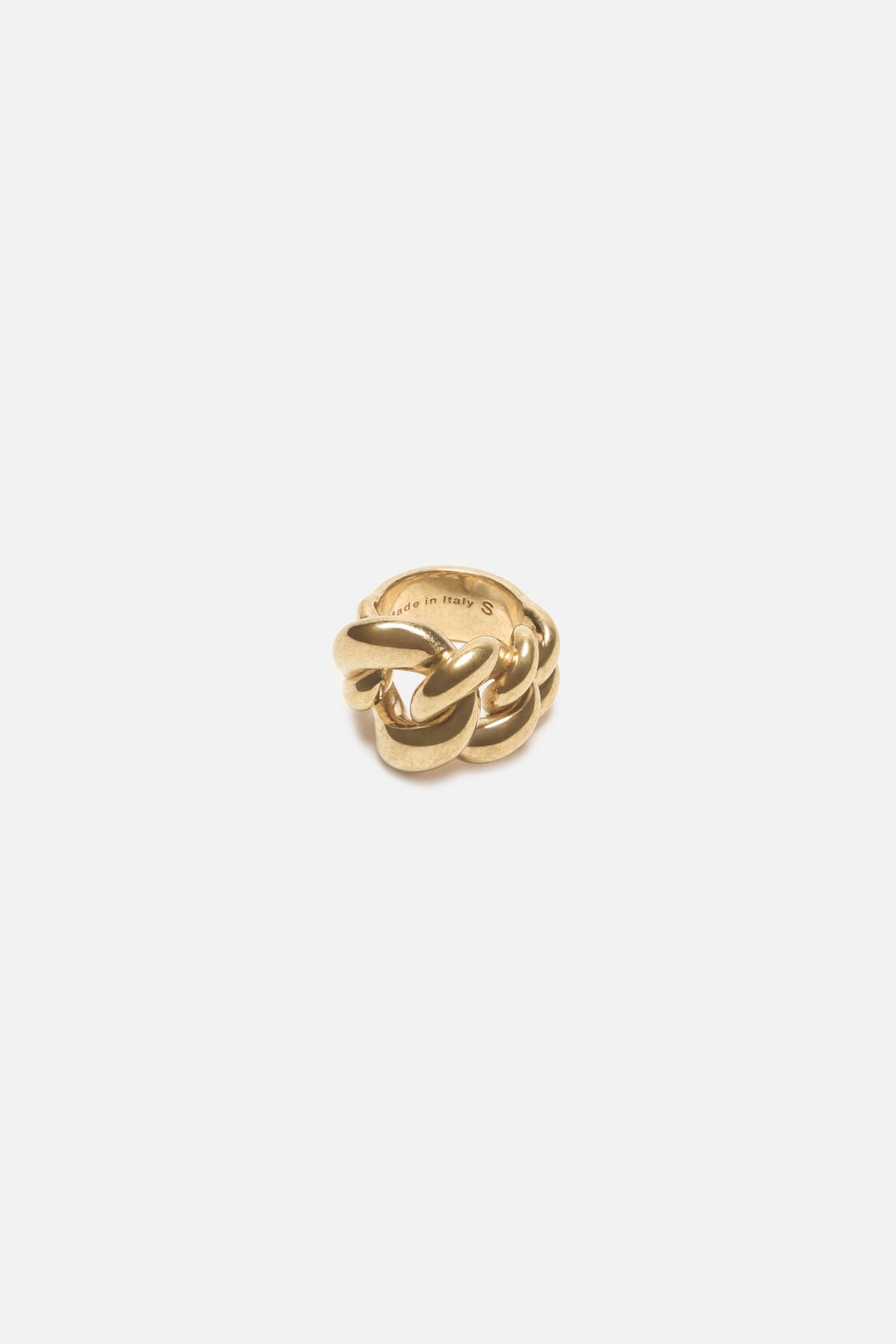 Acne Studios Chunky chain ring - Semi matt gold