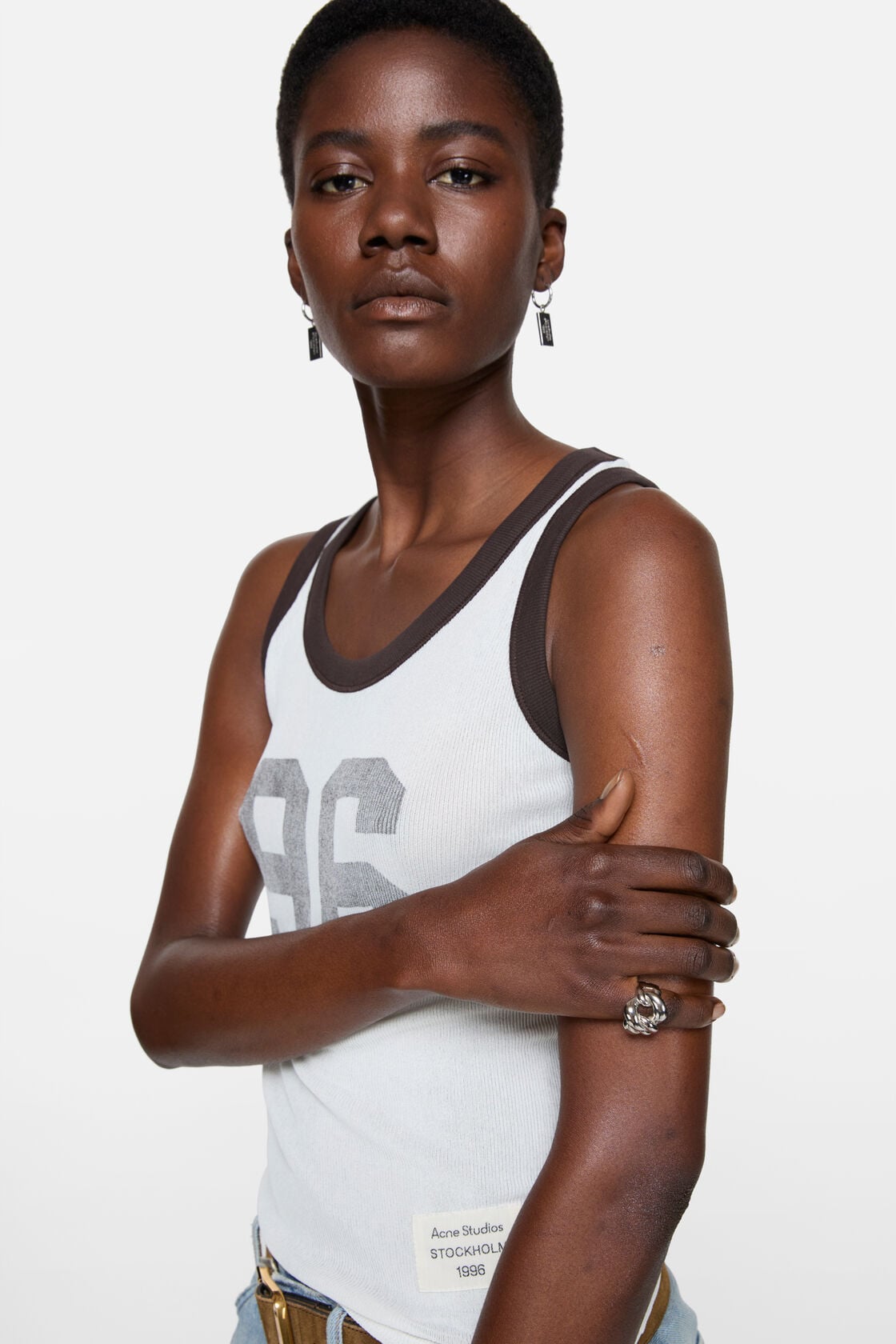 Acne Studios Chunky chain ring - Silver