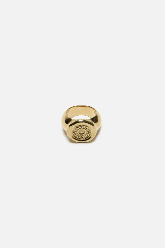 Acne Studios Logo stamp ring - Gold