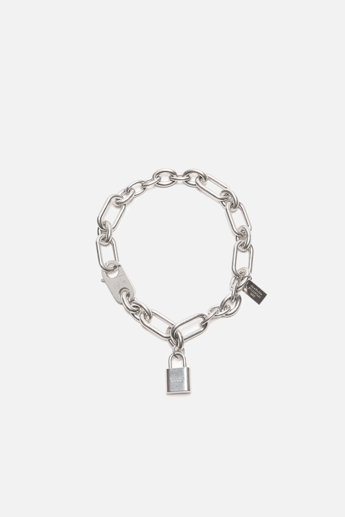 Acne Studios Logo padlock necklace - Vintage silver