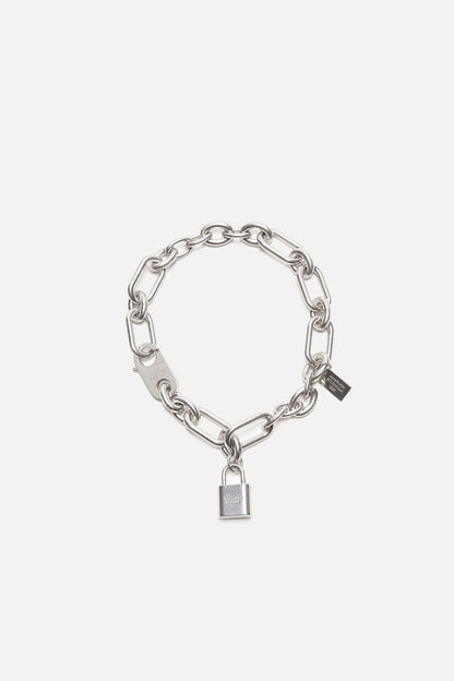 Acne Studios Logo padlock necklace - Vintage silver