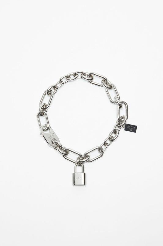 Acne Studios Padlock chain necklace - Silver
