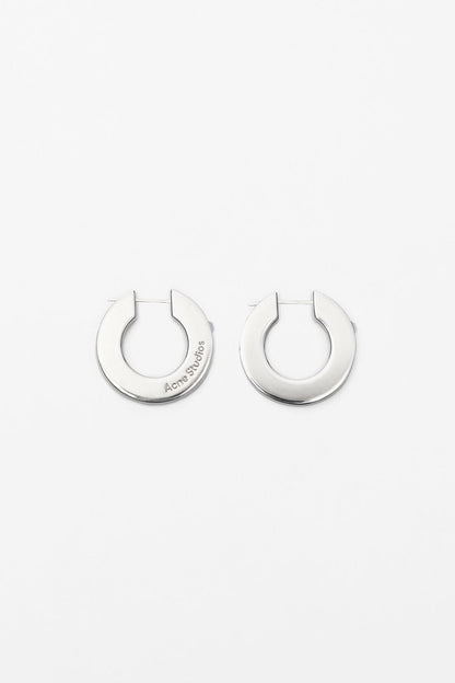 Acne Studios Crystal hoop earrings - Silver
