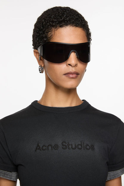 Acne Studios Crystal hoop earrings - Silver