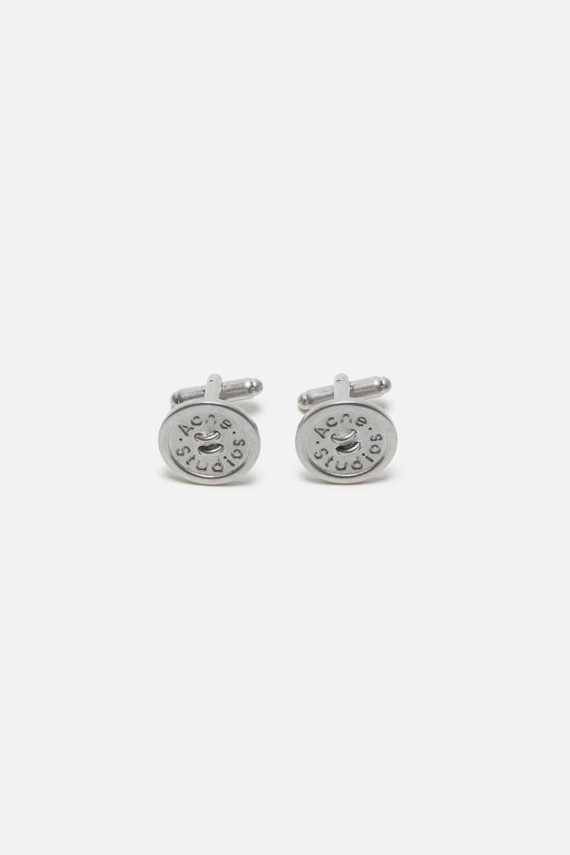 Acne Studios Button cufflinks - Semi matt silver