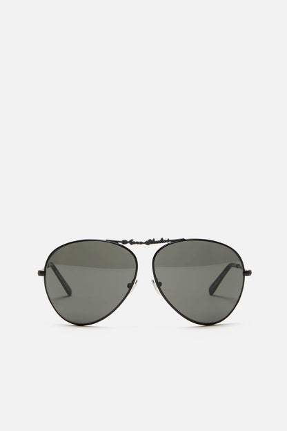 Acne Studios Metal aviator sunglasses - Black/black