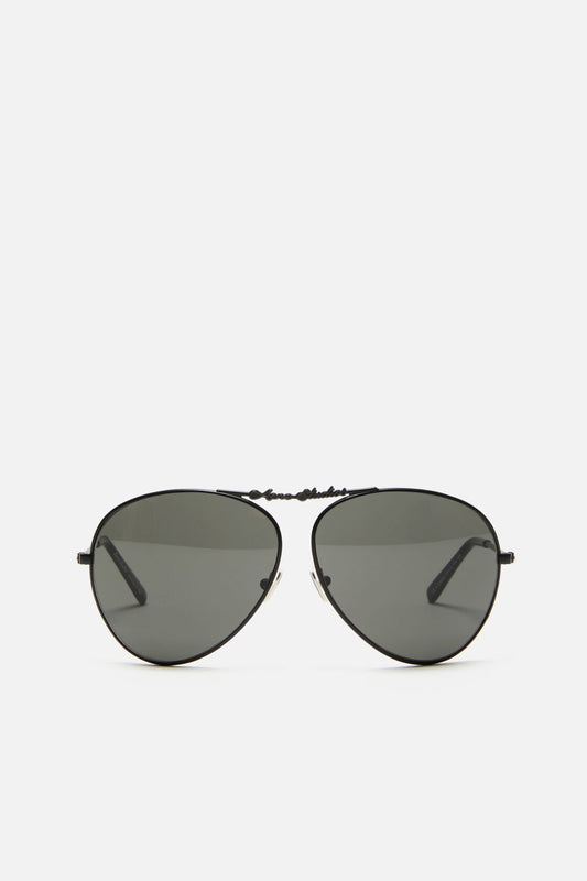 Acne Studios Metal aviator sunglasses - Black/black