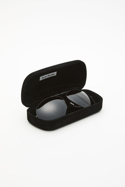 Acne Studios Metal aviator sunglasses - Black/black