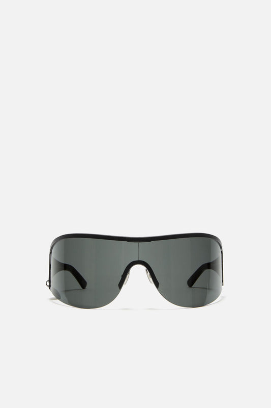 Acne Studios Metal shield sunglasses - Black/black
