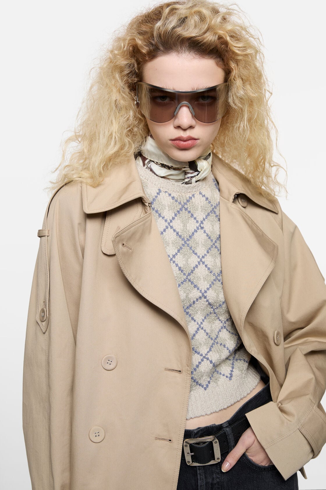 Acne Studios Metal shield sunglasses - Silver/transparent