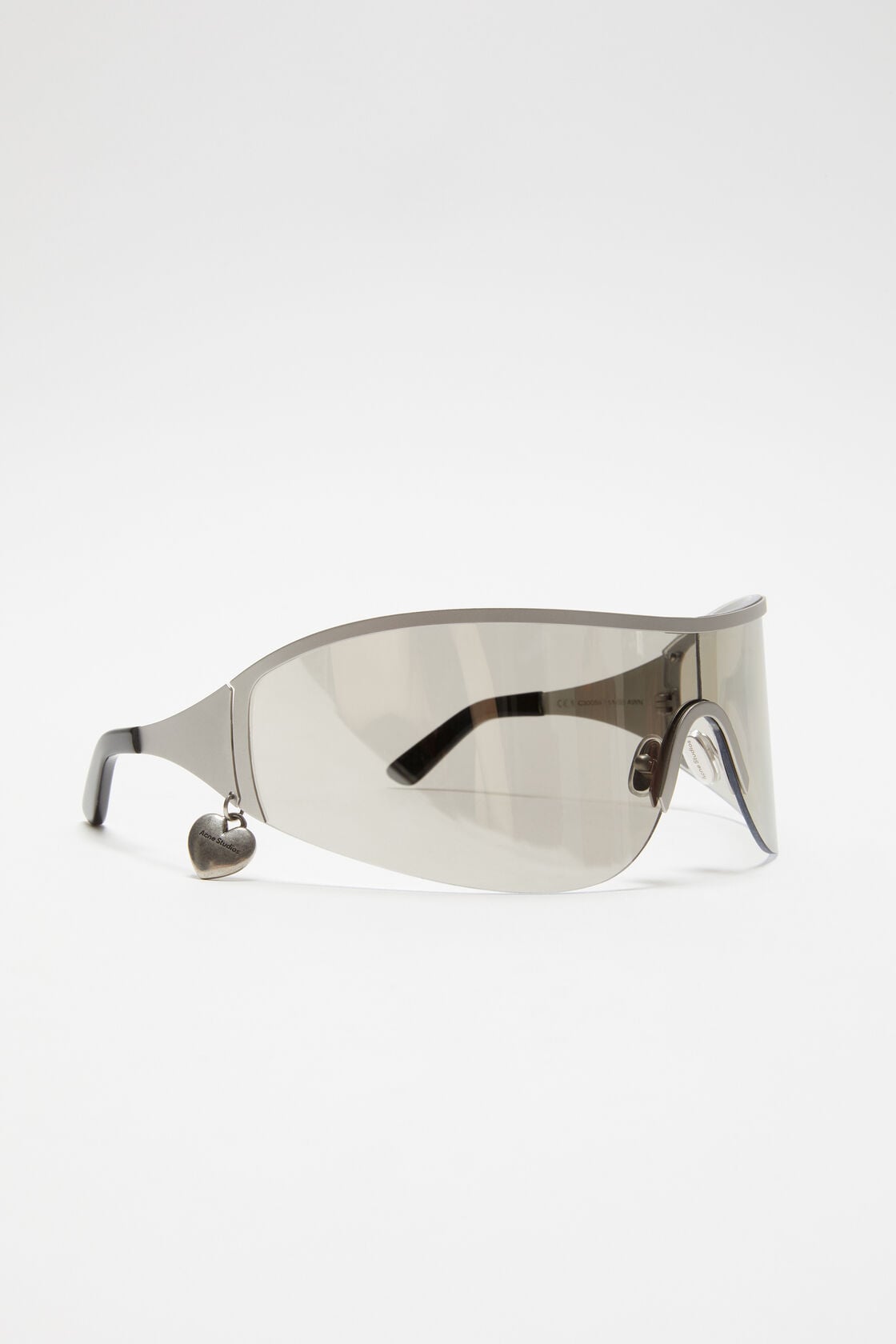 Acne Studios Metal shield sunglasses - Silver/transparent