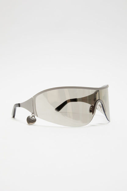 Acne Studios Metal shield sunglasses - Silver/transparent