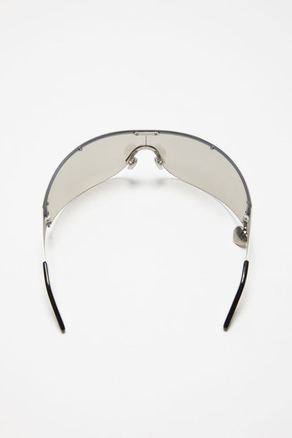 Acne Studios Metal shield sunglasses - Silver/transparent