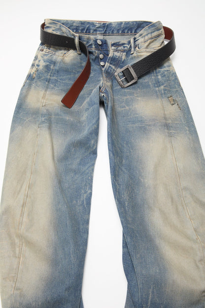 Acne Studios Reversible leather belt - Black/brown