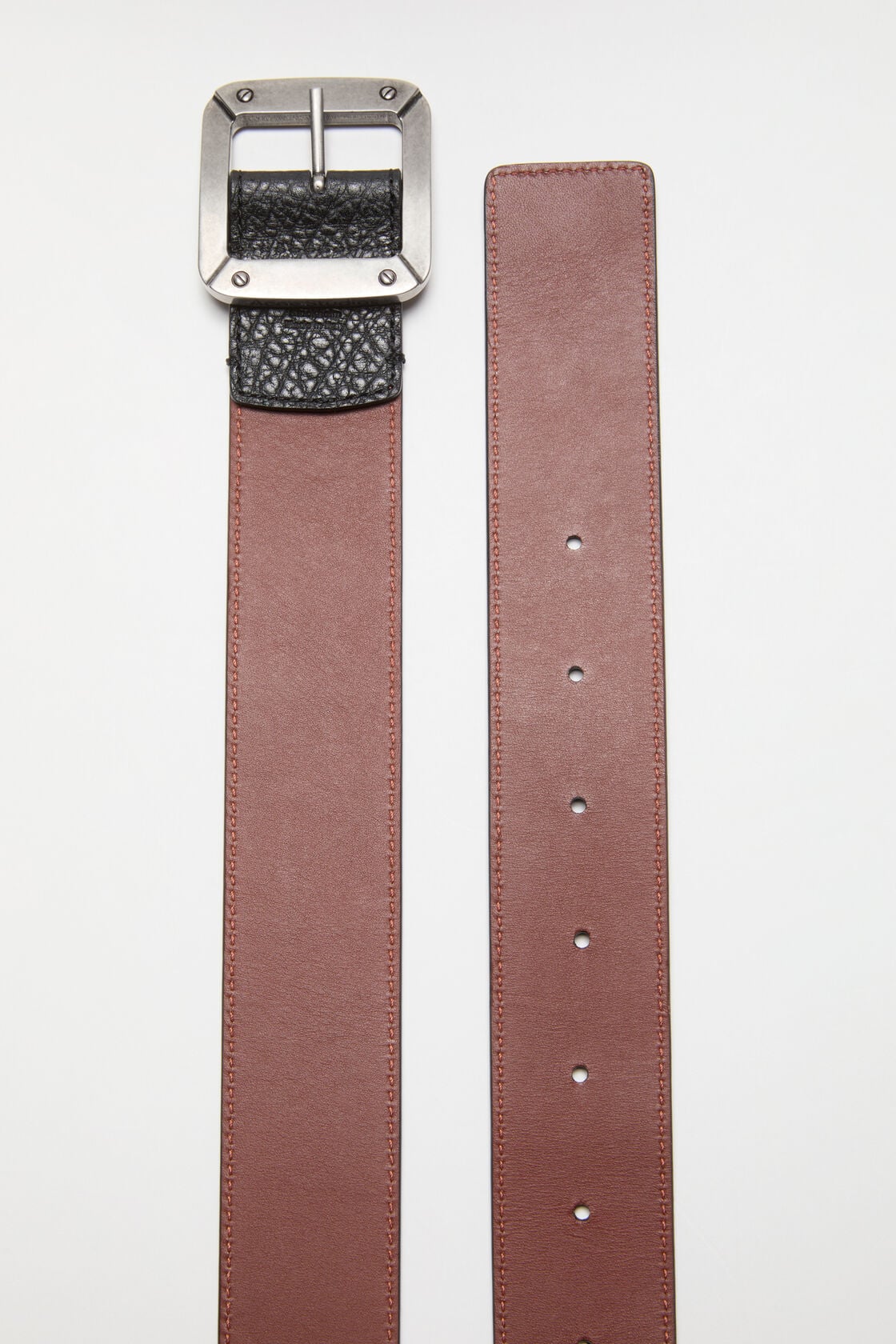 Acne Studios Reversible leather belt - Black/brown
