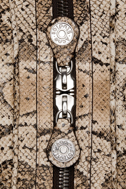 Acne Studios Camero Party snake-print bag - Beige Multi