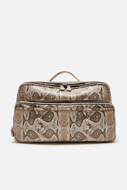 Acne Studios Camero snake print duffle bag - Beige Multi
