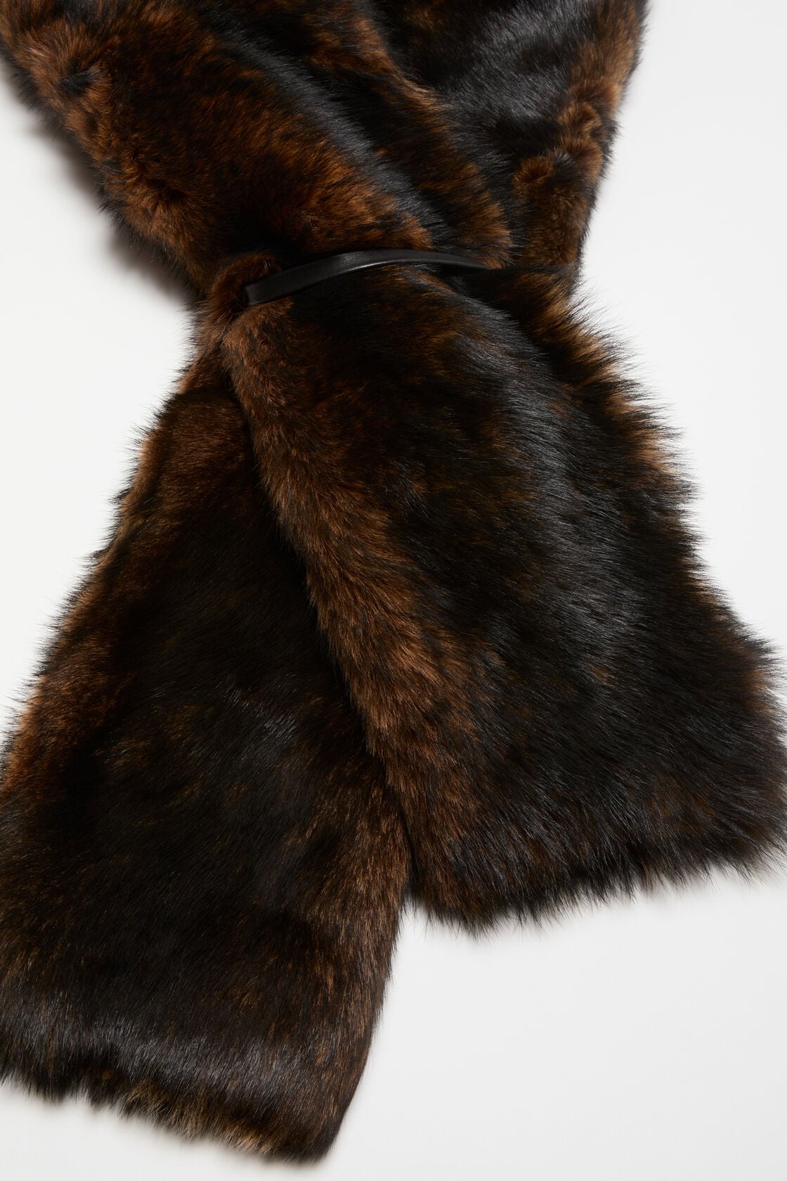 Acne Studios Shearling scarf - Rust brown