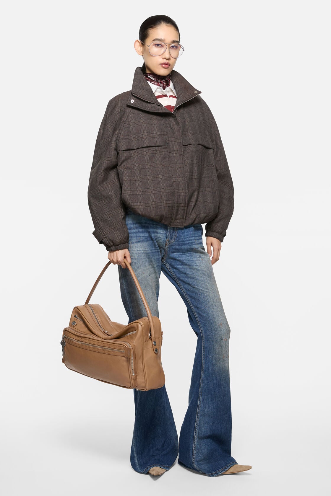 Acne Studios Camero Camera Shoulder Bag - Caramel brown