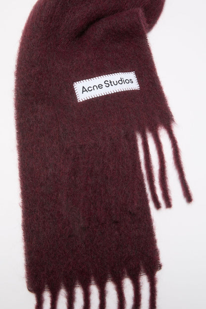 Acne Studios Skinny mohair scarf - Burgundy