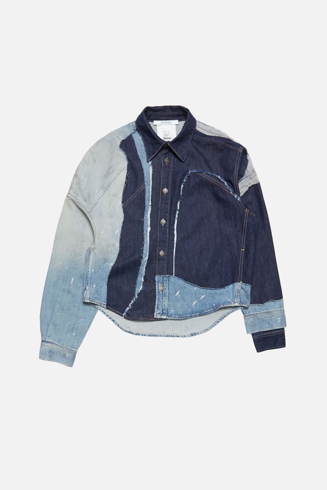 Acne Studios Patchwork Denim Shirt - Indigo/blue
