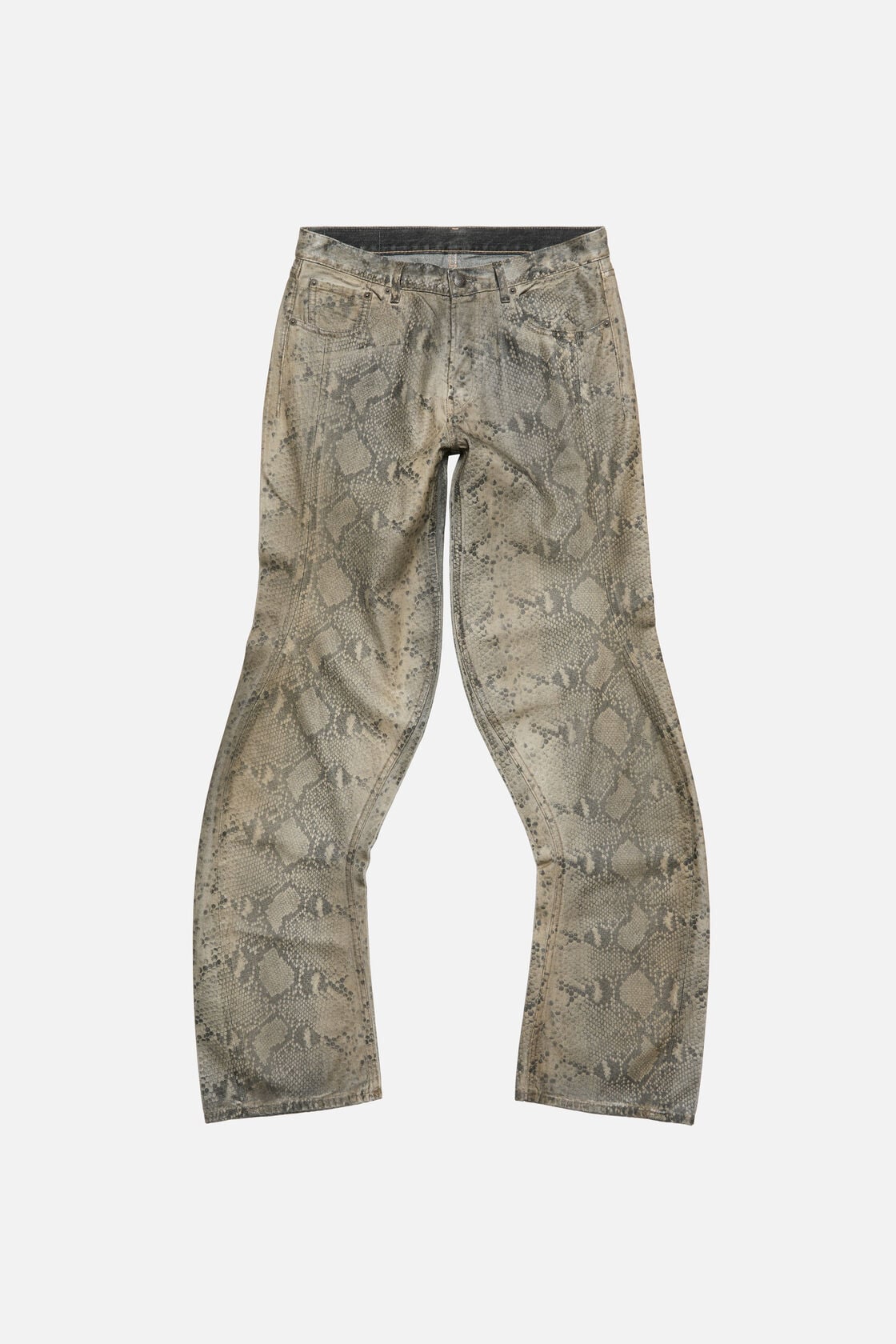 Acne Studios Twisted python print jeans - Multi brown