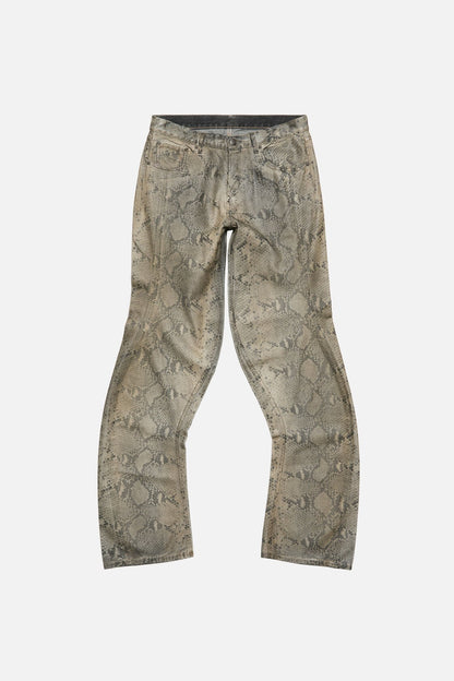 Acne Studios Twisted python print jeans - Multi brown