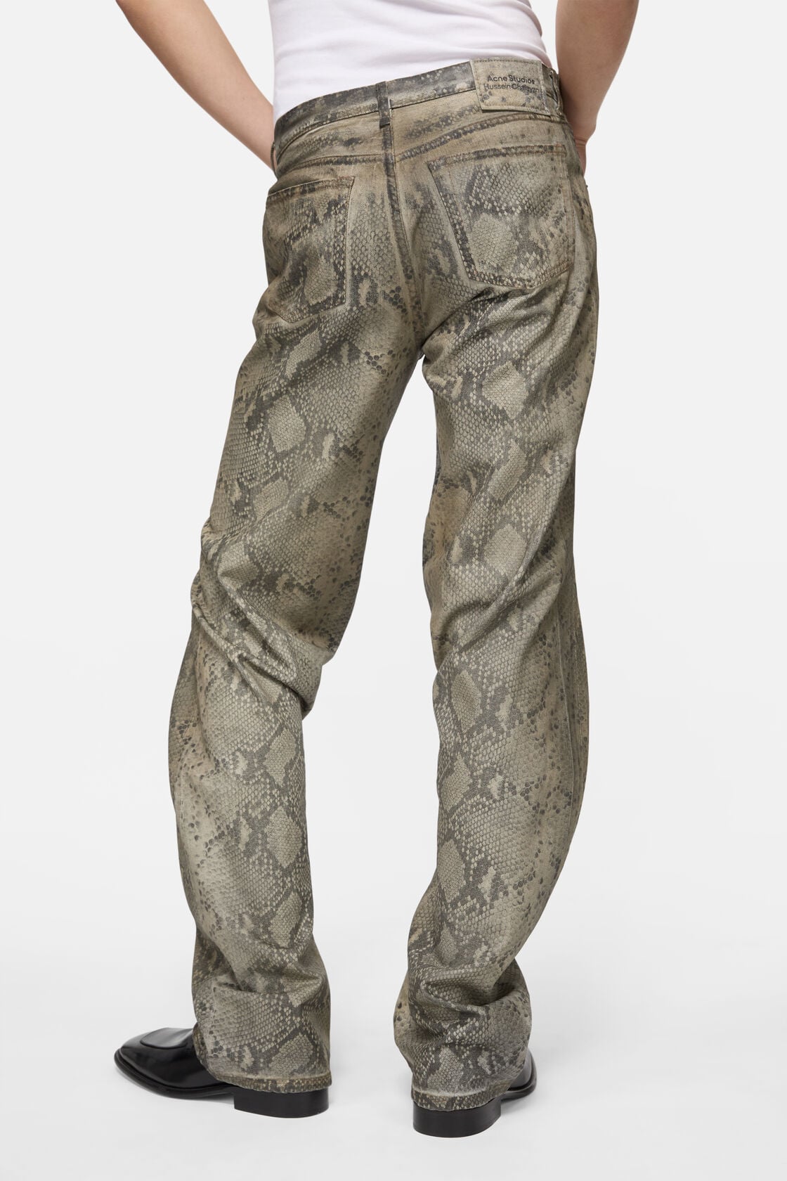 Acne Studios Twisted python print jeans - Multi brown
