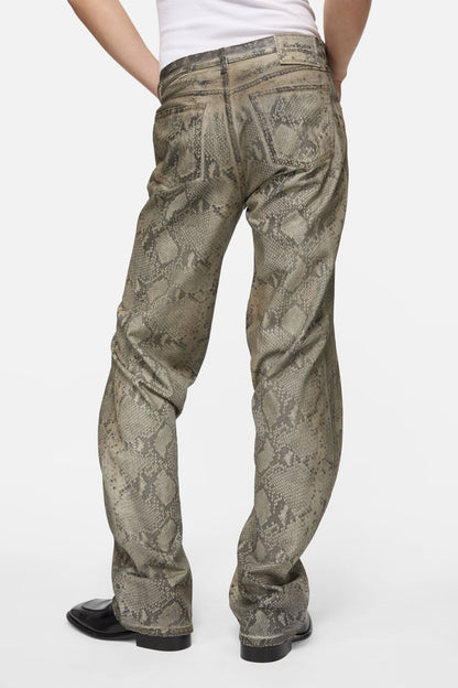 Acne Studios Twisted python print jeans - Multi brown