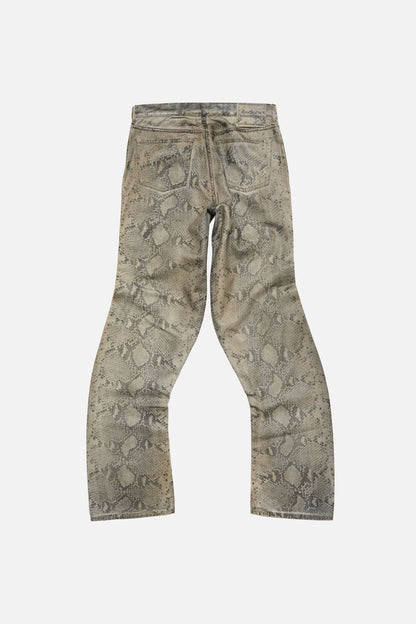 Acne Studios Twisted python print jeans - Multi brown