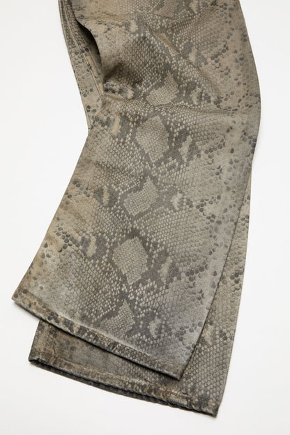 Acne Studios Twisted python print jeans - Multi brown