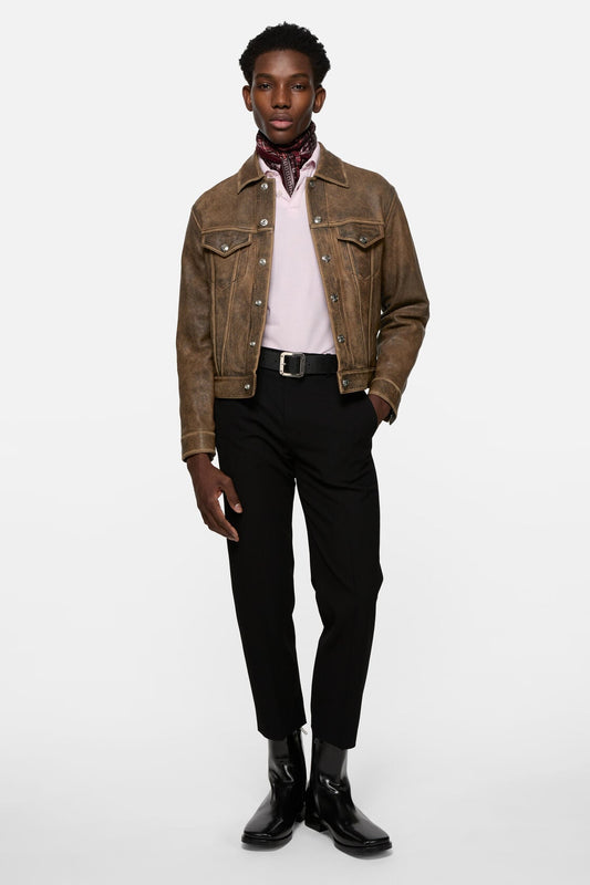 Acne Studios Vintage leather jacket - Brown/black