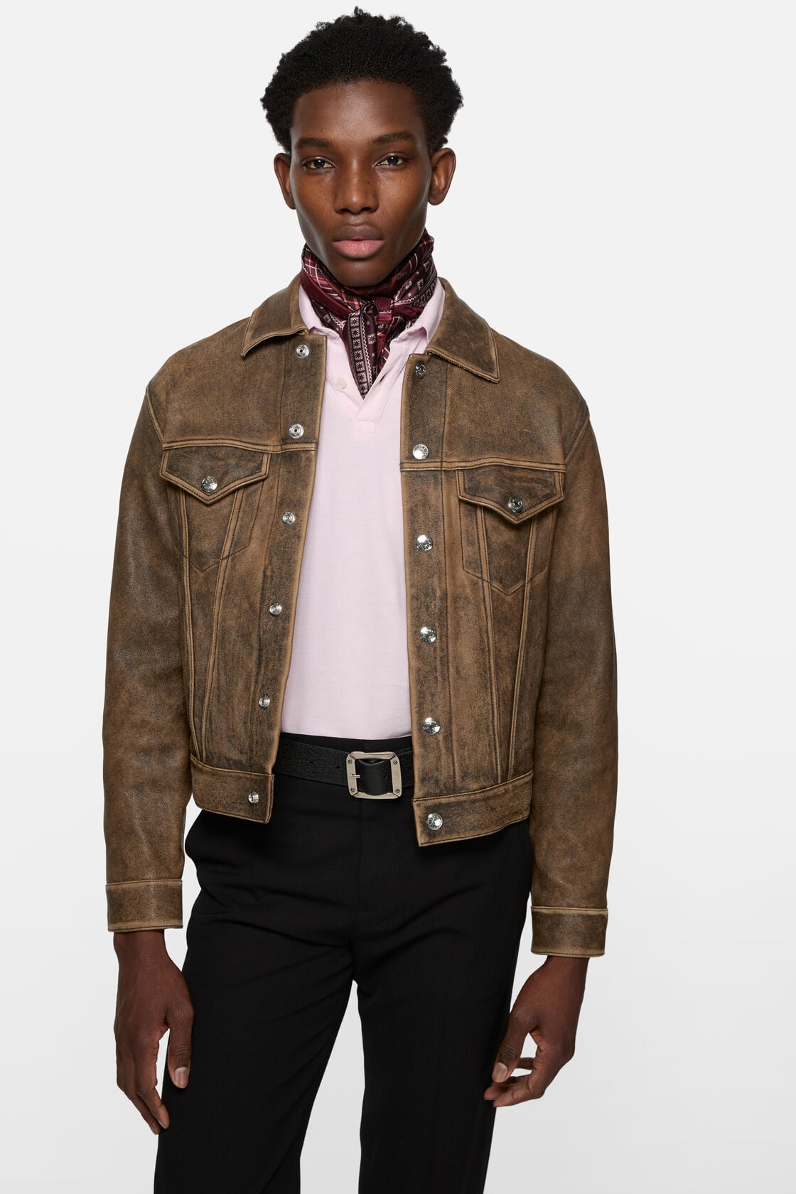 Acne Studios Vintage leather jacket - Brown/black
