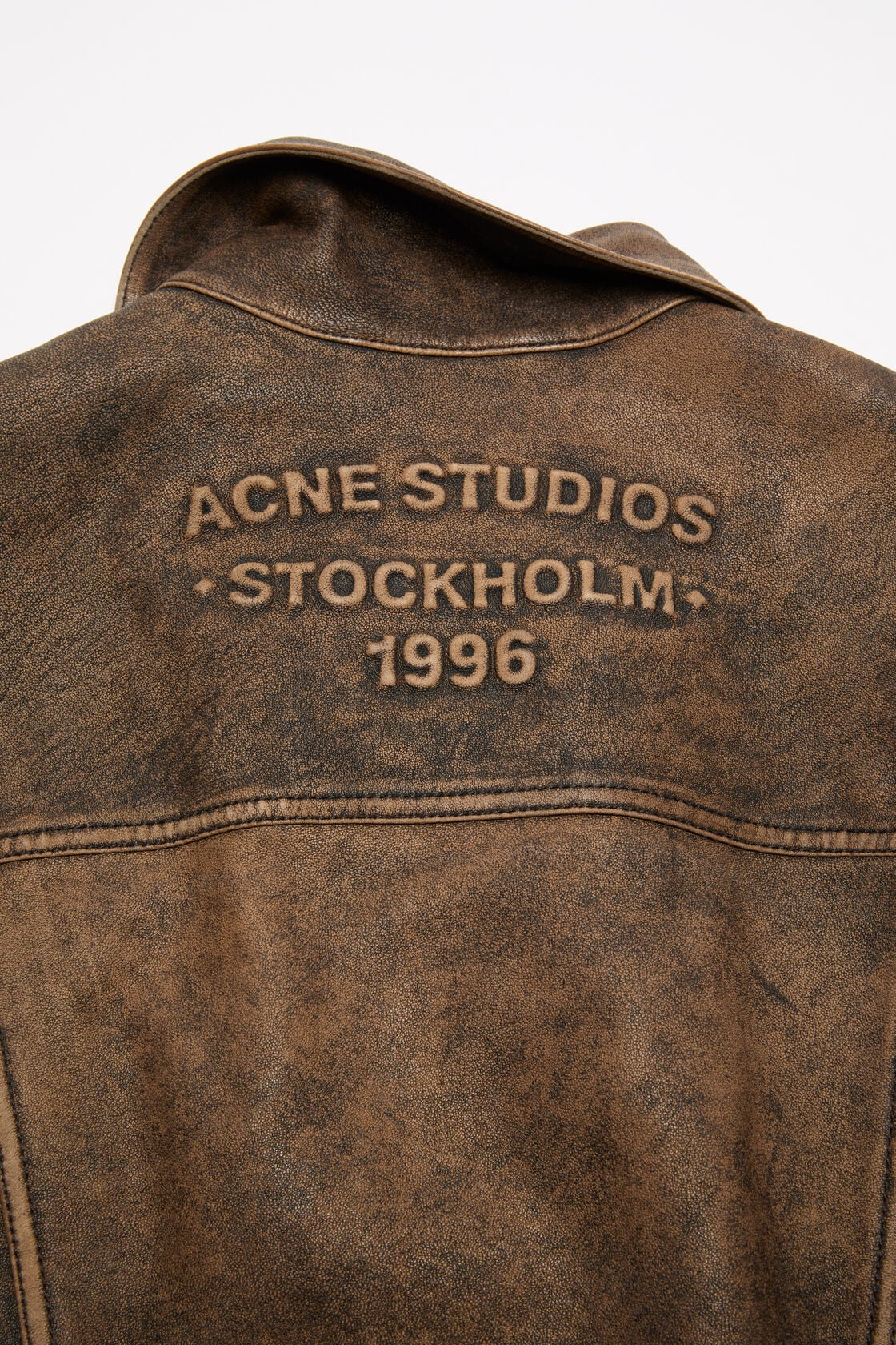 Acne Studios Vintage leather jacket - Brown/black