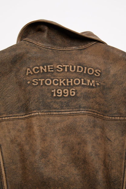 Acne Studios Vintage leather jacket - Brown/black