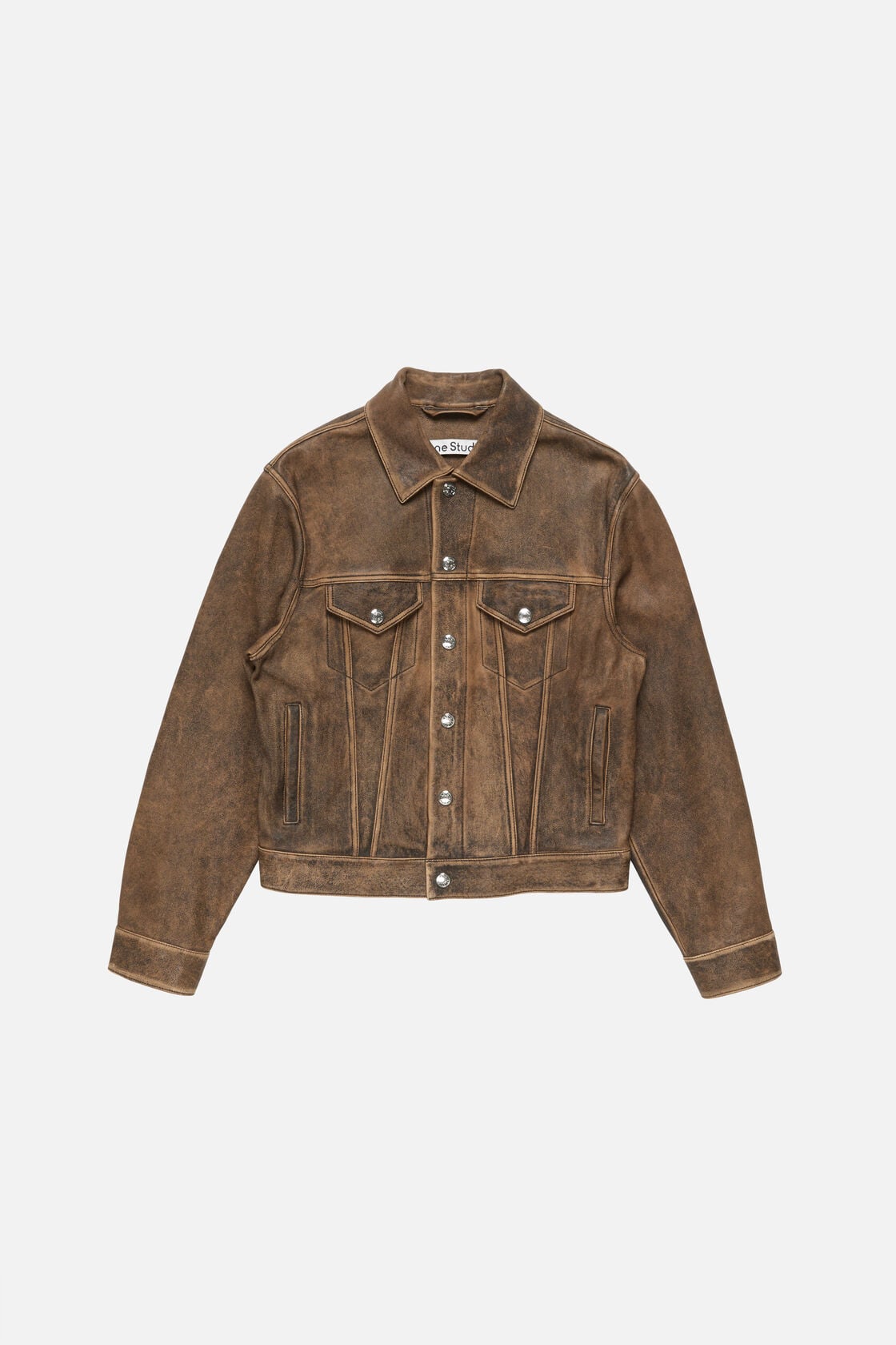 Acne Studios Vintage leather jacket - Brown/black