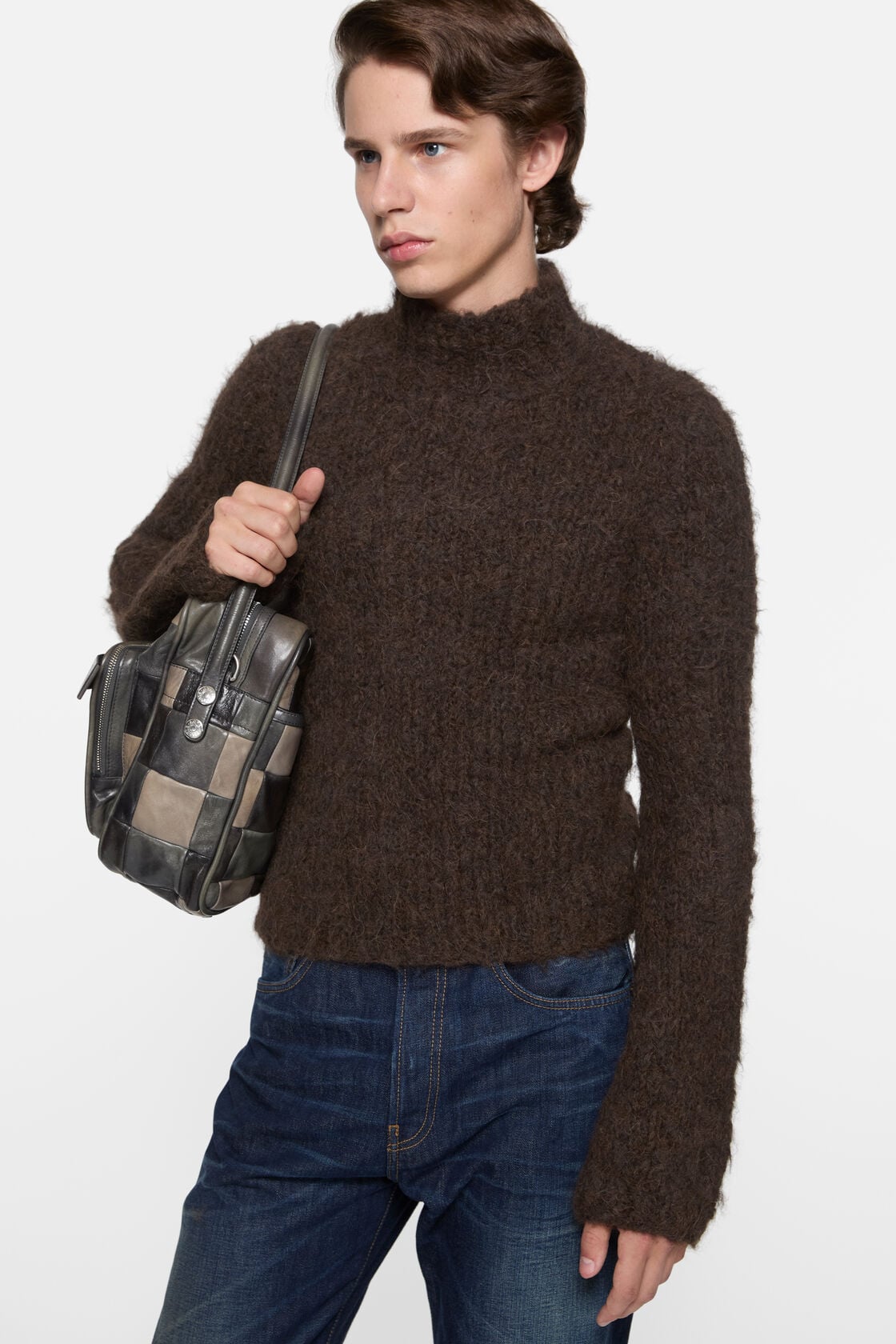 Acne Studios Hand-knit alpaca sweater - Dark brown