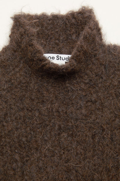 Acne Studios Hand-knit alpaca sweater - Dark brown